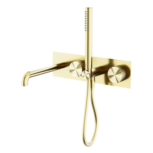 Opal Progressive Shower System With Spout 230mm Brushed Gold [297041]