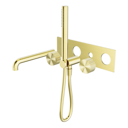 Opal Progressive Shower System With Spout 230mm Trim Kits Only Brushed Gold [297052]