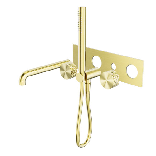 Opal Progressive Shower System With Spout 230mm Trim Kits Only Brushed Gold [297052]