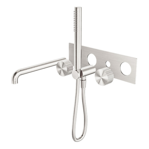 Opal Progressive Shower System With Spout 250mm Trim Kits Only Brushed Nickel [297074]