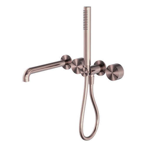 Kara Progressive Shower System (Separate Plate) with Spout 230mm Brushed Bronze [296853]