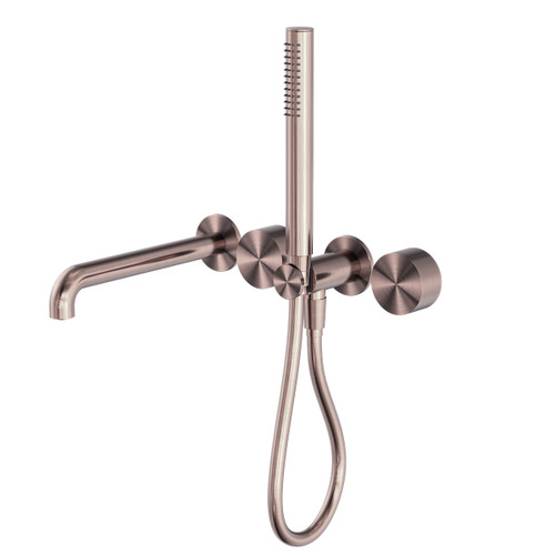 Kara Progressive Shower System Separate Plate with Spout 230mm Brushed Bronze [296853]