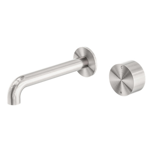 Kara Progressive Wall Basin/Bath Set 260mm Brushed Nickel [297040]