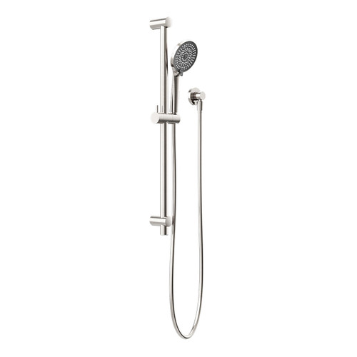 Round Metal Project Shower Rail 4 Star Rating Brushed Nickel [297038]
