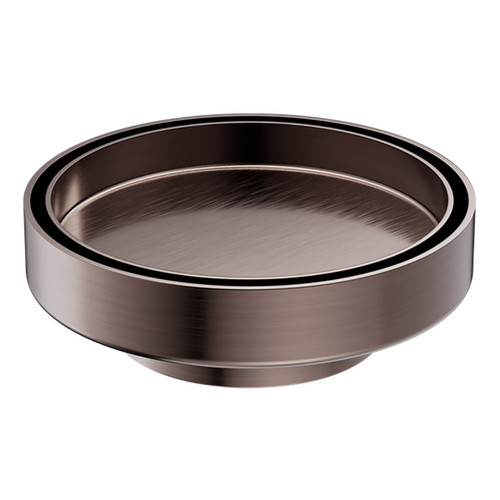 130mm Round Tile Insert Floor Waste 80mm Outlet Brushed Bronze [296970]