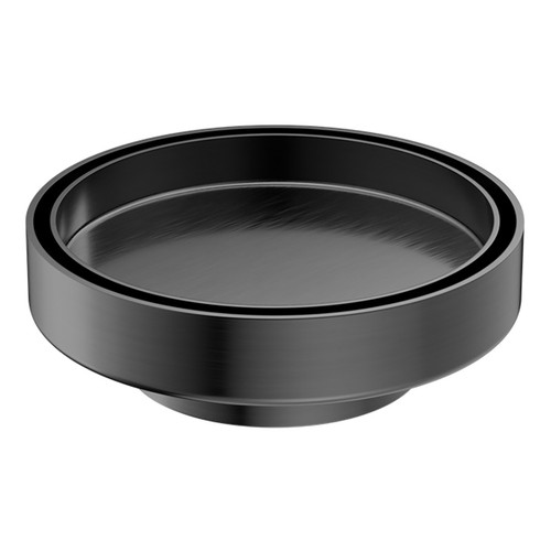 130mm Round Tile Insert Floor Waste 80mm Outlet Gun Metal [296972]