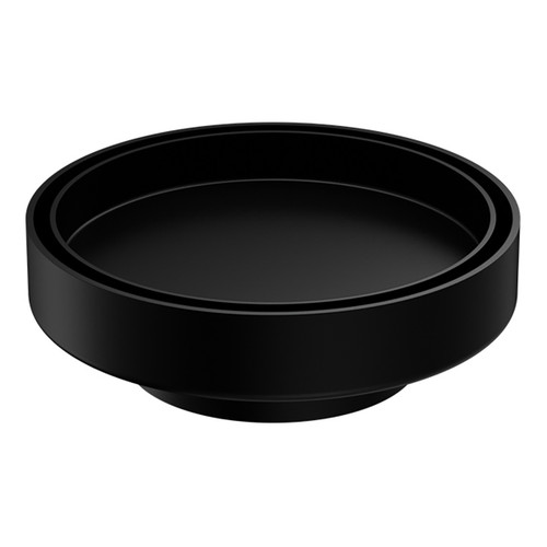 130mm Round Tile Insert Floor Waste 80mm Outlet Matte Black [296962]