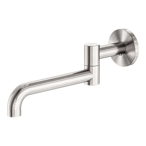 Mecca Wall Mounted Swivel Bath Spout Only 225mm Brushed Nickel [297232]