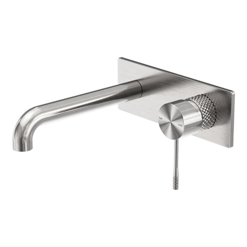 Opal Wall Basin/Bath Mixer 230mm Brushed Nickel [297333]