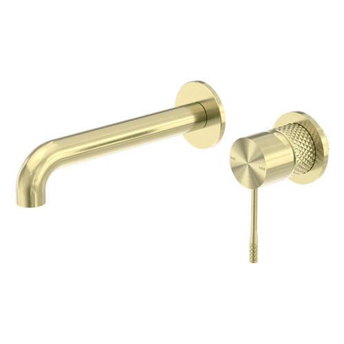 Opal Wall Basin/Bath Mixer Separate Back Plate 160mm Brushed Gold [297345]