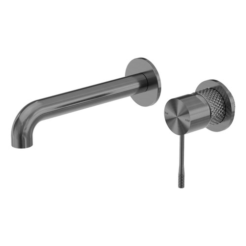 Opal Wall Basin/Bath Mixer Separate Back Plate 230mm Graphite [297351]