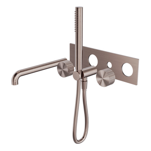 Opal Progressive Shower System With Spout 250mm Trim Kits Only Brushed Bronze [297213]
