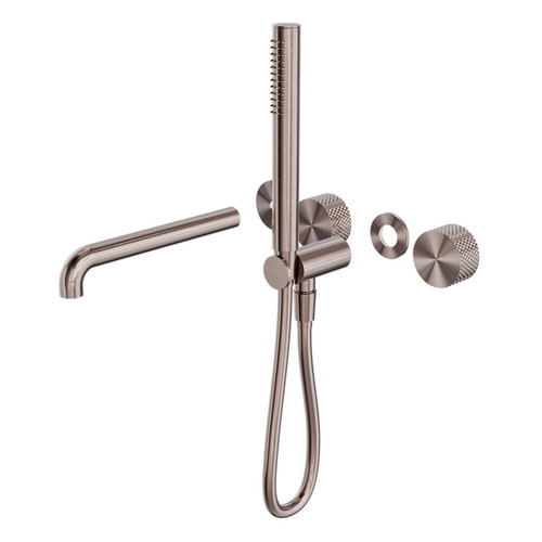 Opal Progressive Shower System Separate Plate With Spout 230mm Trim Kits Only Brushed Bronze [297245]