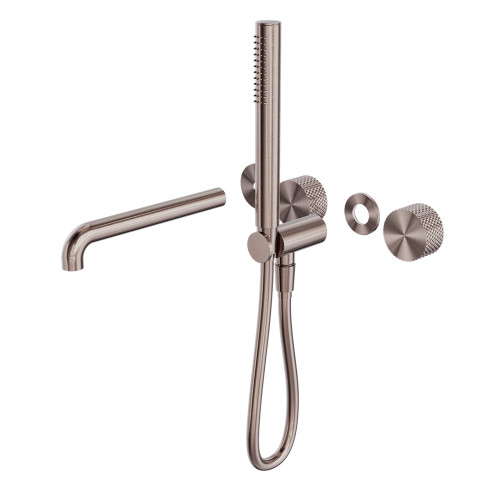 Opal Progressive Shower System Separate Plate With Spout 230mm Trim Kits Only Brushed Bronze [297245]