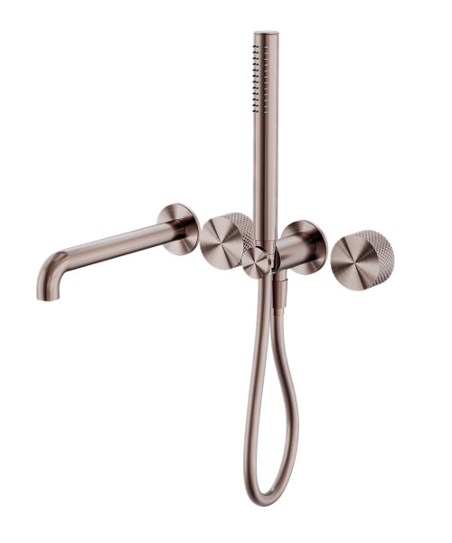 Opal Progressive Shower System Separate Plate With Spout 250mm Brushed Bronze [297138]