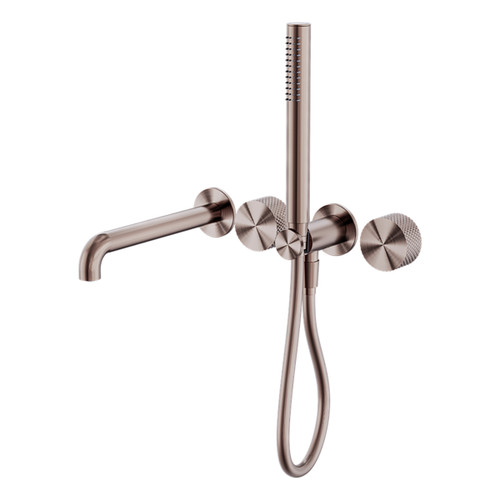 Opal Progressive Shower System Separate Plate With Spout 250mm Brushed Bronze [297138]