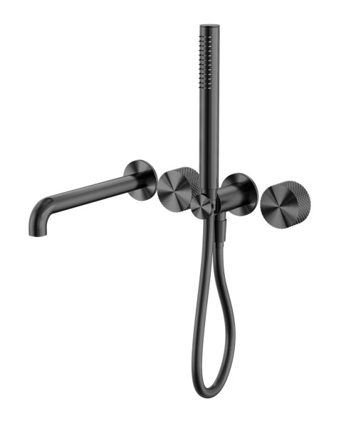 Opal Progressive Shower System Separate Plate With Spout 250mm Graphite [297255]