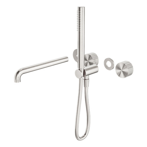 Opal Progressive Shower System Separate Plate With Spout 250mm Trim Kits Only Brushed Nickel [297251]