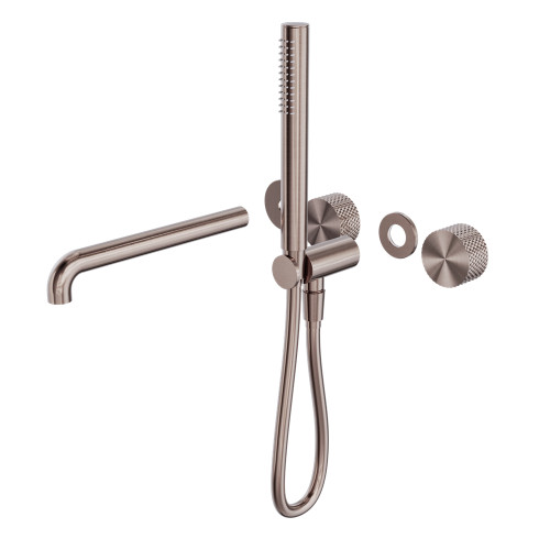 Opal Progressive Shower System Separate Plate With Spout 250mm Trim Kits Only Brushed Bronze [297137]