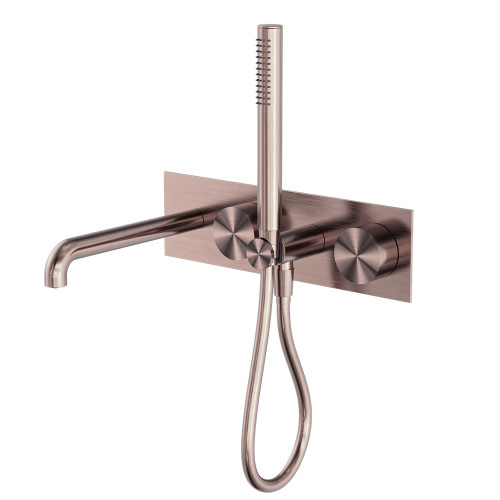 Kara Progressive Shower System With Spout 230mm Brushed Bronze [297236]