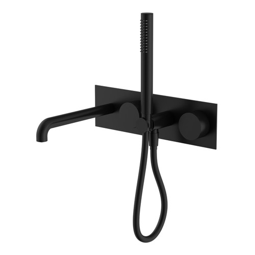 Kara Progressive Shower System With Spout 230mm Matte Black [297204]