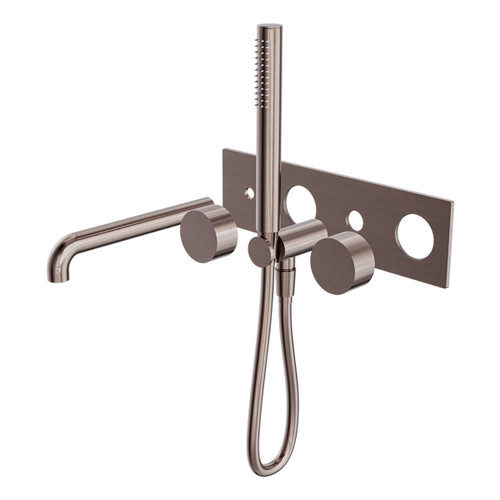 Kara Progressive Shower System With Spout 230mm Trim Kits Only Brushed Bronze [297244]