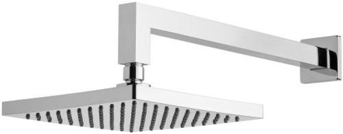 Lexi Straight Shower Arm (400mm) & Square 200mm Rose 3Star Chrome [151833]