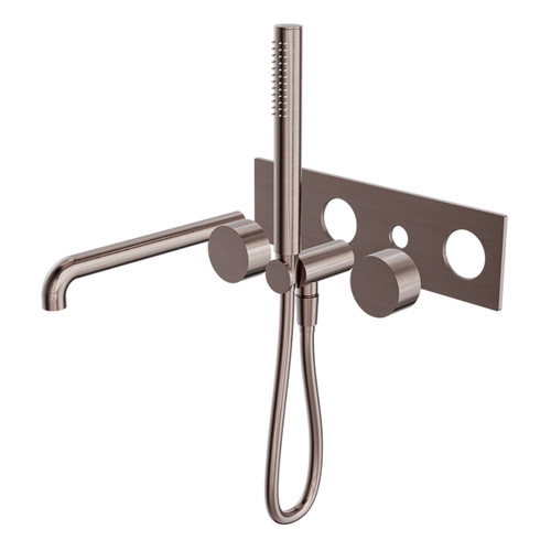 Kara Progressive Shower System With Spout 250mm Trim Kits Only Brushed Bronze [297146]