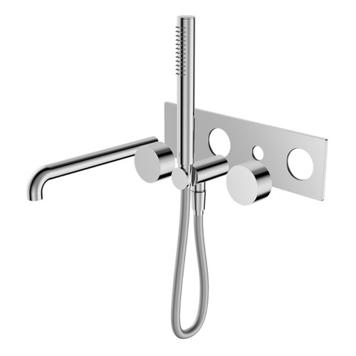 Kara Progressive Shower System With Spout 250mm Trim Kits Only Chrome [297250]