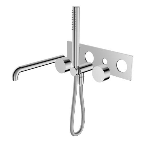 Kara Progressive Shower System With Spout 250mm Trim Kits Only Chrome [297250]