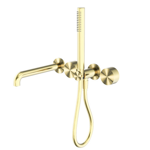 Kara Progressive Shower System Separate Plate With Spout 230mm Brushed Gold [297168]