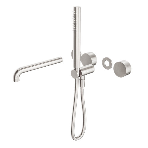 Kara Progressive Shower System Separate Plate With Spout 230mm Trim Kits Only Brushed Nickel [297170]