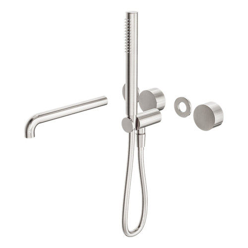 Kara Progressive Shower System Separate Plate With Spout 230mm Trim Kits Only Brushed Nickel [297170]