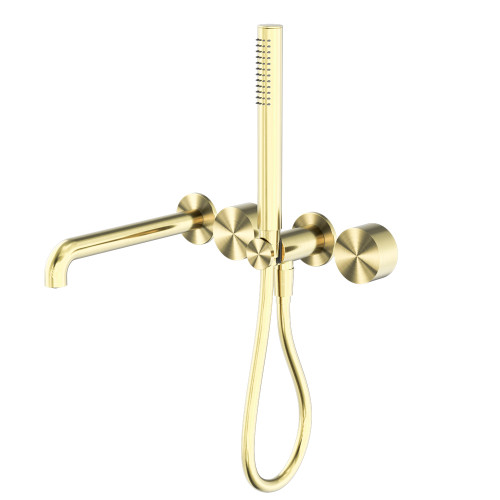 Kara Progressive Shower System Separate Plate With Spout 250mm Brushed Gold [297295]