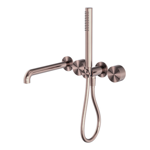 Kara Progressive Shower System Separate Plate With Spout 250mm Brushed Bronze [297303]
