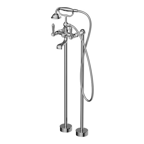York Freestanding Bath Set With Metal Hand Shower Chrome [297272]