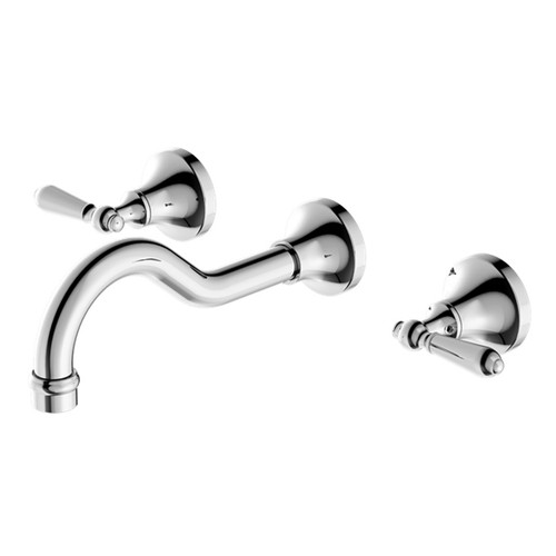 York Wall Basin Set with Metal Lever Chrome [297316]