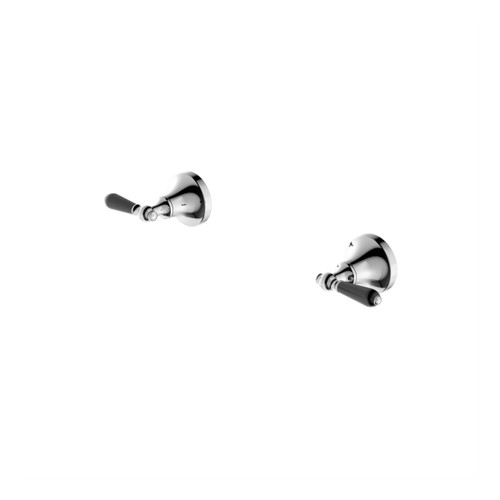 York Wall Top Assemblies with Black Porcelain Lever Chrome [297266]