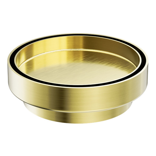 130mm Round Tile Insert Floor Waste 100mm Outlet Brushed Gold [297085]