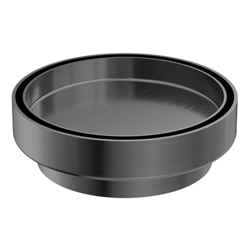 130mm Round Tile Insert Floor Waste 100mm Outlet Gun Metal [297083]