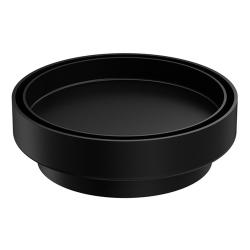 130mm Round Tile Insert Floor Waste 100mm Outlet Matte Black [297076]