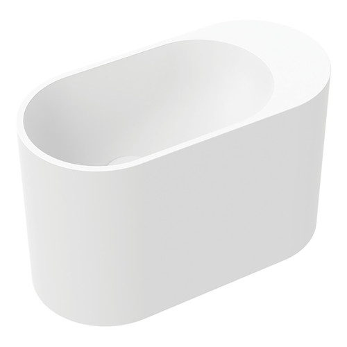 Ari Solid Surface Wall Basin Matte White 0 Tap Holes [298466]