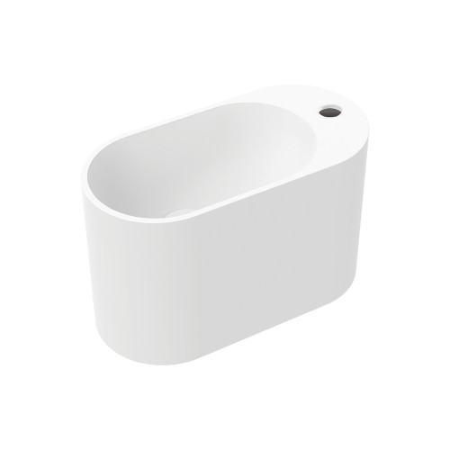 Ari Solid Surface Wall Basin Matte White 1TH [298467]