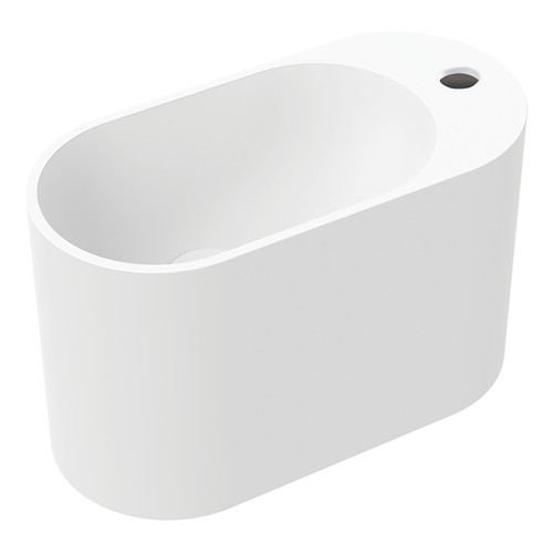 Ari Solid Surface Wall Basin Matte White 1 Tap Hole [298467]