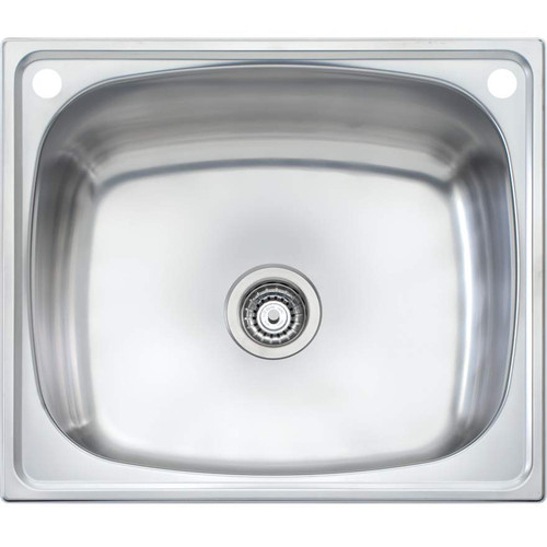 Laundry Tub w/Rinse Bypass Kit 70L Stainless Steel 2TH [068587]