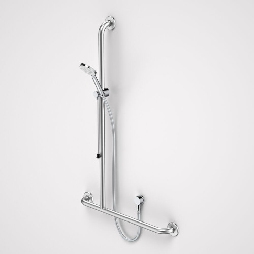 Care Support Accessible Shower Set with Inverted T Rail LH Chrome [290584]