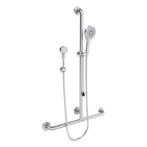 Care Shower Set Inverted T Adjustable Brushed Stainless Steel [293025]
