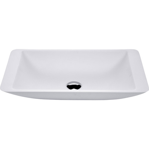Classique Above Counter Solid Surface Basin 600mm x 345mm x 105mm Matte White [190219]