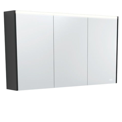 LED Mirror Cabinet 1200 with Satin Black Side Panels [270132]