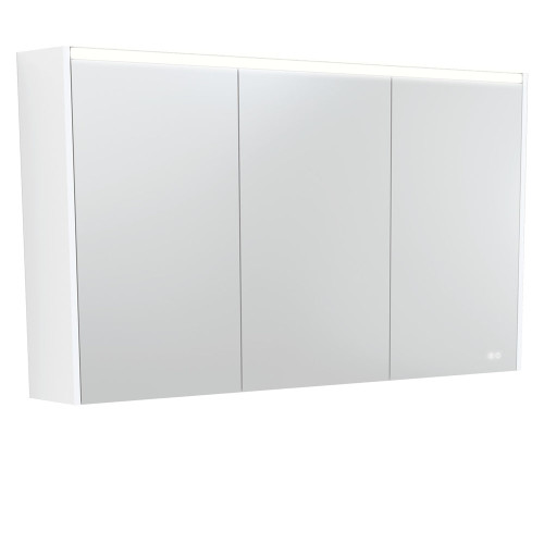 LED Mirror Cabinet 1200 with Satin White Side Panels [270133]